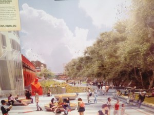 An artist's impression of the Goods Line park at Ultimo in Sydney.